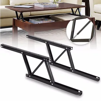 1 пара 38 * 16,5 см Поднимите механизм журнального столика Мебельная фурнитура для стола Использование для настольного шкафа Пружинные петли для стола