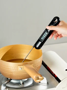 Ручка из нержавеющей стали, Кухонный Пищевой термометр с датчиком для молока, воды, инструментов для приготовления пищи и выпечки