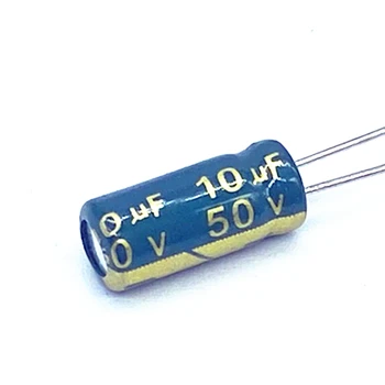 20 шт./лот 50 В 10 МКФ алюминиевый электролитический конденсатор размером 4 * 7 мм 10 МКФ 20%