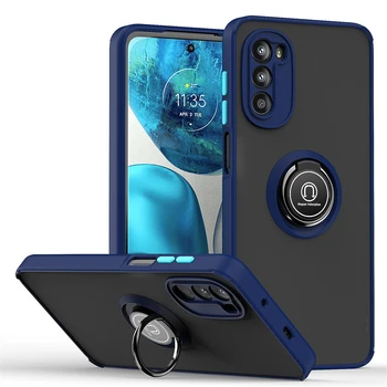 Для Motorola Moto G52 Case Объектив камеры Броня Защищает Чехол Для Телефона Moto G52 4G MotoG52 G 52 Автомобильный Магнитный Держатель Кольцо Задняя Крышка