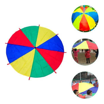 Игры Красочный зонтик Тренировочный парашют Игрушка для малышей Повседневная Легкая детская игрушка Забавные нейлоновые игрушки для вечеринок на открытом воздухе
