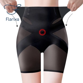 Женские трусики Flarixa с высокой талией, регулирующие живот, корректирующее белье для живота, утягивающее нижнее белье, сетчатые брюки для подтяжки бедер, облегающие кросс-боди