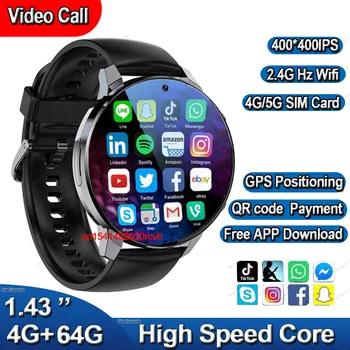 Глобальные 4/5g SIM-Вызов Smartwatch Мужские 64G Память HD Камера Полный Сенсорный Экран GPS Частота Сердечных Сокращений IP67 Водонепроницаемые Смарт-Часы Для Huawei