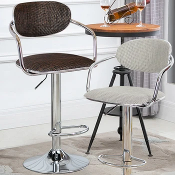 Барные стулья с скандинавским акцентом, гостиная, столовая, Высокие дизайнерские барные стулья, туалетный столик, Банкетка для ресторана, Наборы садовой мебели LJX40XP