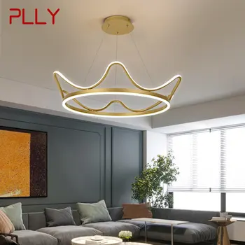 Подвесной светильник PLLY Nordic, современная золотая креативная светодиодная корона, светильники для дома, декор гостиной, спальни, люстра-светильник