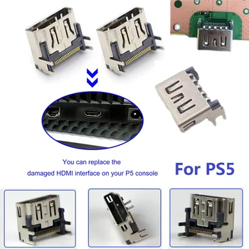 ZUIDID 5шт или 10шт для Sony PS5 HD Socket Port Interface Замена разъема PS5, совместимого с разъемом Socket HD-MI