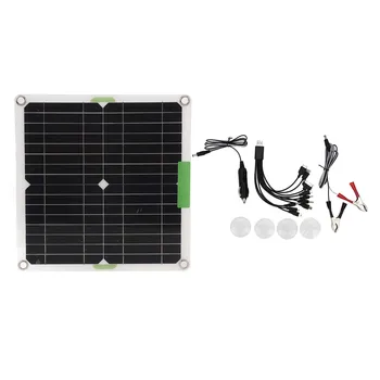 Портативная водонепроницаемая солнечная панель мощностью 200 Вт, высокоэффективная защита от царапин с адаптером 10 в 1 для RV для кемпинга