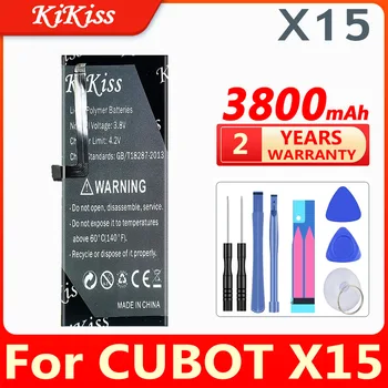 KiKiss для CUBOT X 15, Аккумулятор 3800 мАч для CUBOT X15, Сменный аккумулятор для сотового телефона + бесплатные инструменты