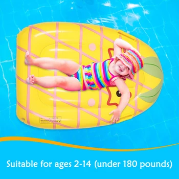 Надувной детский плавающий ряд Для игр на открытом воздухе Оборудование для занятий плаванием Портативные поплавки для бассейна с фруктовым рисунком с ручкой