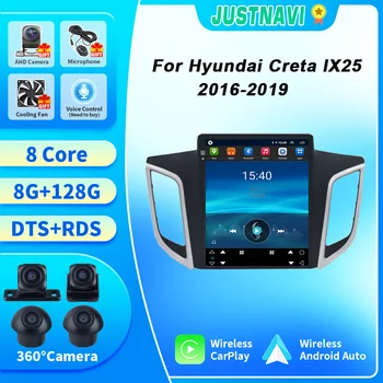 Автомагнитола в стиле JUSTNAVI Tesla для Hyundai Creta IX25 2016-2019 Мультимедиа Стерео Android Навигация GPS Видеоплеер Carplay