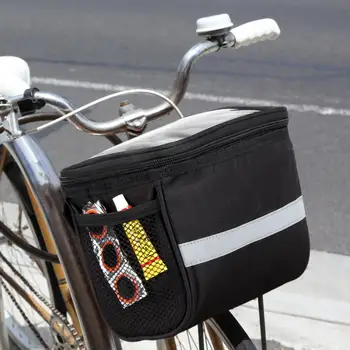 Велосипедная сумка большой емкости, водонепроницаемая велосипедная сумка, прозрачная сумка для велосипедного руля с сенсорным экраном для многофункционального хранения спереди