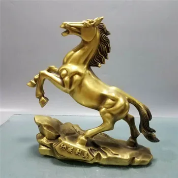 Латунный Орнамент Guyunzhai в виде лошади, Латунный Выигрыш, Мгновенный Успех, украшения для офиса, украшения для дома, ремесла