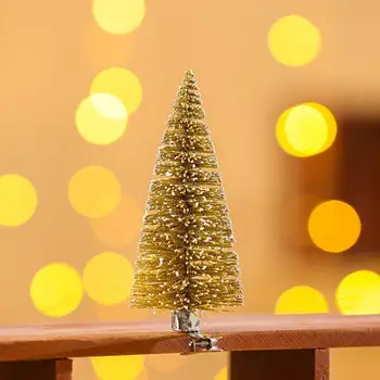 Миниатюрные рождественские елки с зажимом, прикрепляемые к рождественским елкам Реалистичные мини-рождественские елки Ярких цветов, не выцветающие для