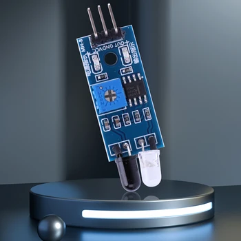 Модуль ИК-инфракрасной трубки, 3-контактный модуль датчика обхода препятствий, Светоотражающий фотоэлектрический датчик для умного автомобиля-робота
