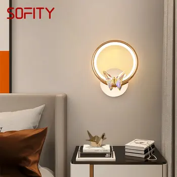 Настенный светильник TYLA Nordic с современным декором в виде бабочки, бра, роскошный светодиодный светильник 3 цвета, креативные светильники для дома, спальни, кабинета