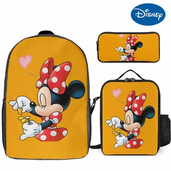 3 Детских рюкзака Disney, рюкзаки с Дональдом Даком, Микки и Минни, цветные рюкзаки на заказ, набор милых мультяшных персонажей, подарок-сюрприз
