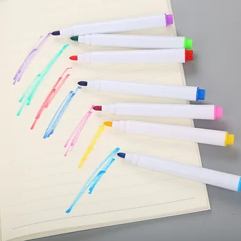 5шт Случайная креативная ручка для доски с кисточкой, маленькая стираемая ручка на водной основе, Школьные канцелярские принадлежности, маркер для друзей
