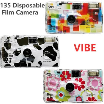 German VIBE 135 Одноразовая пленочная камера Одноразовая цветная пленочная камера Milk / Daisy / Colorful Film ISO400 27 листов со вспышкой