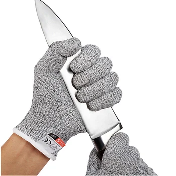 Перчатки с защитой от порезов HPPE 5-го класса, вязаные перчатки для огорода, защищающие от порезов, износостойкие перчатки для резки стекла, защищающие от шипов, для строительства зданий