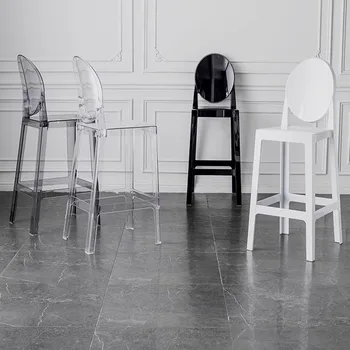 Пластиковые табуретки Барный стул Ресторан Завтрак Офис Современный барный стул для помещений Бесплатная доставка Мебель Silla De Escritorio