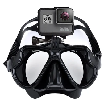 Профессиональная подводная маска, камера, маска для дайвинга, Плавательные очки, трубка, держатель камеры для подводного плавания для GoPro