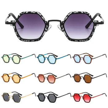 Маленькие полигональные солнцезащитные очки в стиле хип-хоп, модные унисекс, Y2K, очки для вождения, защита от UV400, панк-оттенки для женщин и мужчин