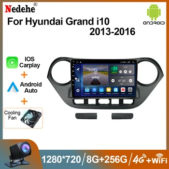 Автомобильное радио Android Carplay для Hyundai Grand i10 2013-2016 Мультимедийный плеер GPS Навигация головное устройство 2din аудио Сенсорный экран