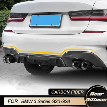Диффузор Заднего Бампера, Спойлер Для BMW 3 Серии G20 G28 M-Tech 2020-2022, Защита Диффузора Заднего Бампера Автомобиля Из Углеродного Волокна