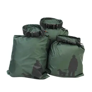 Набор из 3 размеров водонепроницаемой сумки для кемпинга рафтинга каякинга армейского зеленого цвета