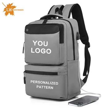 Мужской рюкзак на заказ с вашим логотипом, именем, фотографией, рюкзак для деловых поездок, женский водонепроницаемый рюкзак для ноутбука