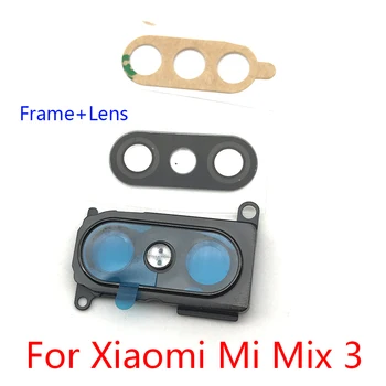 Оригинал для Xiaomi Mi Mix 3 Mix3, стеклянная линза задней камеры + крышка камеры, круглый корпус, лампа для фонарика, стеклянная линза Xaomi