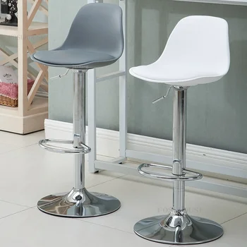 Барные стулья с поворотной спинкой для стойки регистрации в скандинавском стиле, современная минималистичная мебель, Высокие барные стулья для кухни ресторана, барный стул B