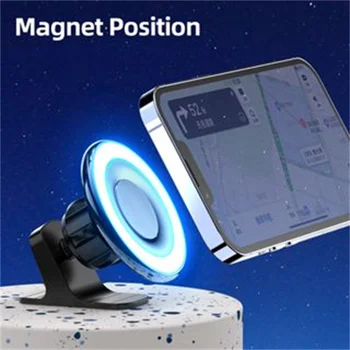 Новая модель подходит для iPhone12 13 14 15 Pro Max Plus Mini Магнитный держатель для телефона на приборной панели автомобиля Megsafe Всасывающий