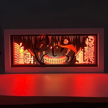 Аниме Лазерная лампа для вырезания из бумаги Лайтбокс Манга Ночник 3D Shadow Table Настольная лампа с подарочной лампой для вечеринки для украшения комнаты