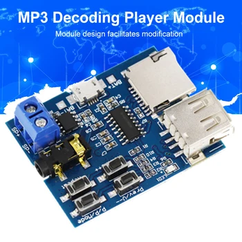 Модуль усилителя мощности голоса по запросу microUSB Шаблон усилителя мощности голоса Модуль MP3-плеера для декодирования
