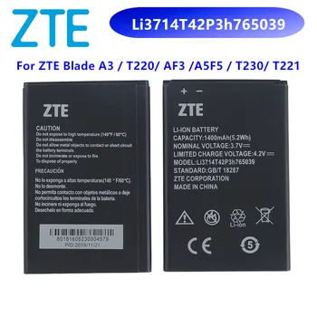 Li3714T42P3H765039 Аккумулятор Оригинальная Сменная Батарея Для ZTE Blade Q3 T230 T221 T220 A3 AF3 A5 AF5 A5 Pro C341 1400 мАч