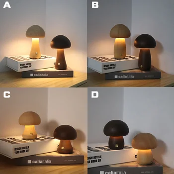 Светодиодный ночник ZK40 с сенсорным выключателем, Милая прикроватная настольная лампа в виде гриба, Освещение атмосферы спальни, Креативный ночник