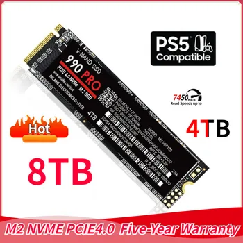 Оригинальный 4 ТБ 990PRO M.2 NVMe PCIe 4,0X4 2280 SSD Жесткий диск 970 EVO Plus NGFF 8 ТБ для игрового ноутбука PS5 Play Station5 Mini PC