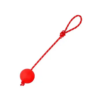 Игрушечный мяч на веревке для собак, резиновые интерактивные веревочные мячи, портативные твердые резиновые мячи для собак, игрушки для жевания, резиновые собачьи веревочные мячи Для больших маленьких