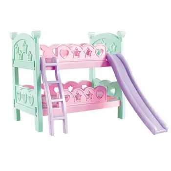 Детский Игровой Домик для девочек Игрушечная кровать Комплект для кукольного домика Принцессы Мебельная Коробка Имитация Гамака Кроватка Для детей Подарки на День рождения