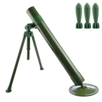 Набор тактических игрушек, 60-мм тактический миномет с губчатым предохранительным пистолетом, интересная игрушка для стрельбы, зеленая модель страйкбольной гранаты 58,4 см