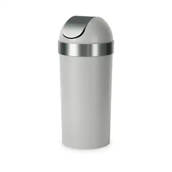 кухонный мусорный бак с пластиковой откидной крышкой gal Venti, серый