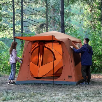 Всплывающая переносная палатка TIMBER RIDGE, устойчивая к атмосферным воздействиям, простая установка за 60 секунд, палатки на 4 человека для кемпинга
