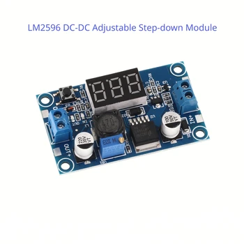 LM2596 Регулируемый понижающий модуль постоянного тока с цифровым дисплеем, вольтметр с дисплеем LM2596S Регулируемый источник питания