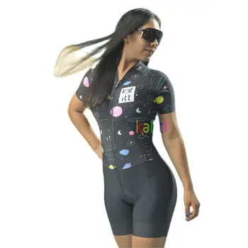 Короткие комплекты летнего женского комбинезона Kafitt из джерси для велоспорта
