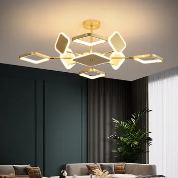 Современная Люстра для гостиной, столовой, спальни, кухни Golden Square Creativity Подвесные потолочные светильники для помещений