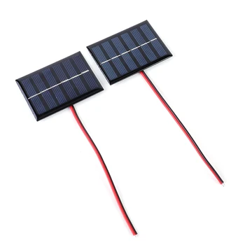1 шт./2 шт. мини-солнечная панель Наружное солнечное зарядное устройство Power Bank 65x48 мм с кабелем