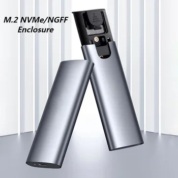 Адаптер твердотельного накопителя M.2 Корпус Type-C 3.1 NVMe/NGFF Корпус мобильного жесткого диска из алюминиевого сплава 5 /10Gpbs для SSD 2230/2242/2260/2280