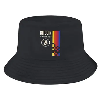 Bitcoin Crypto Панама Ретро В CRYPTO, которой мы ДОВЕРЯЕМ, мужская женская рыбацкая кепка в стиле хип-хоп, пляжные шляпы для рыбалки от солнца
