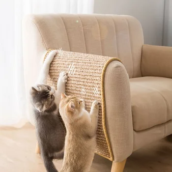 Когтеточка для кошек, защищающая диван или другую мебель, Когтеточка для кошек, Складная когтеточка для кошек, Коврики из сизаля, Аксессуары для домашних животных